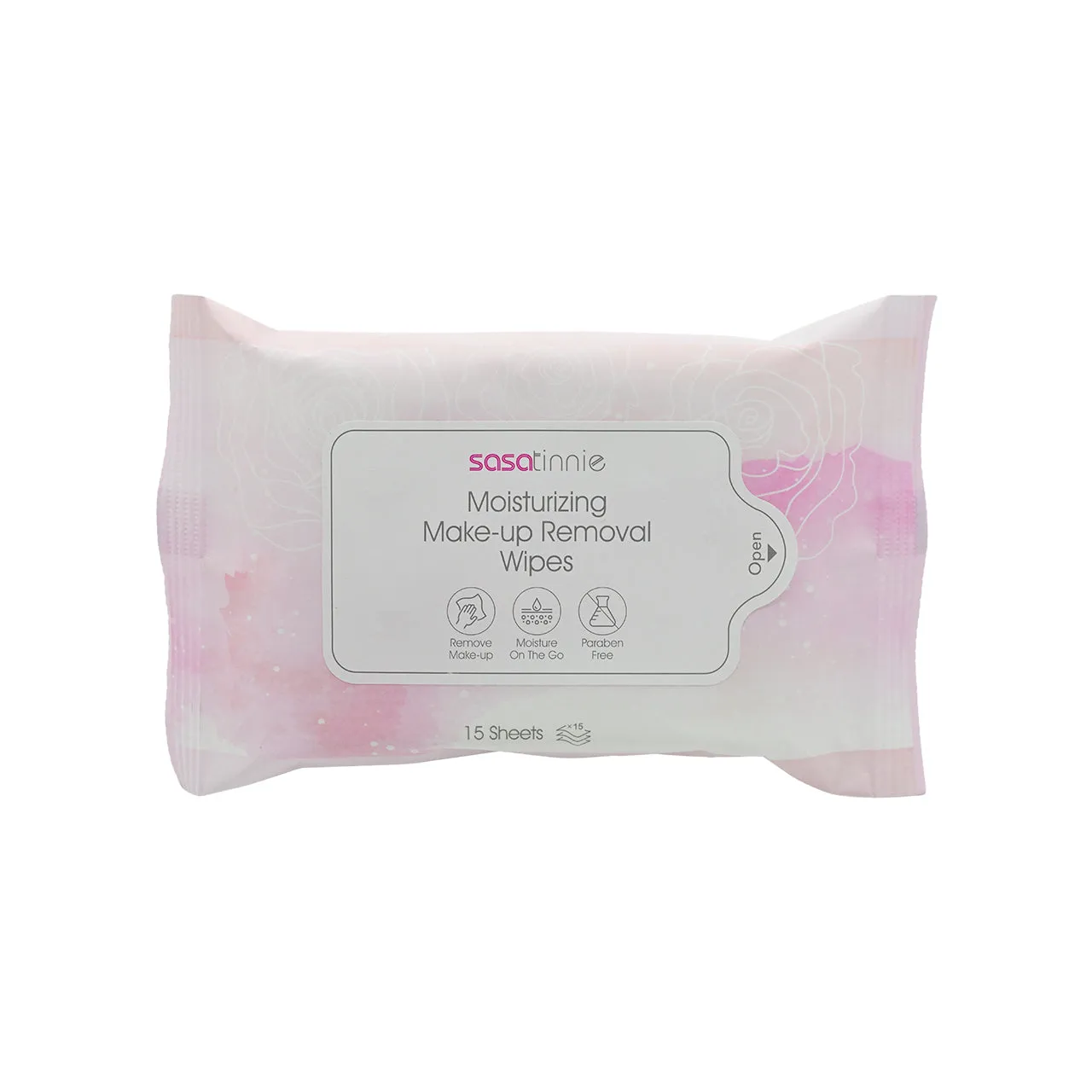 Sasatinnie Moisturizing Make-up Removal Wipes Pink 15pcs