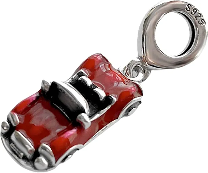 Sports Car Red Ferrari Dangle Pendant