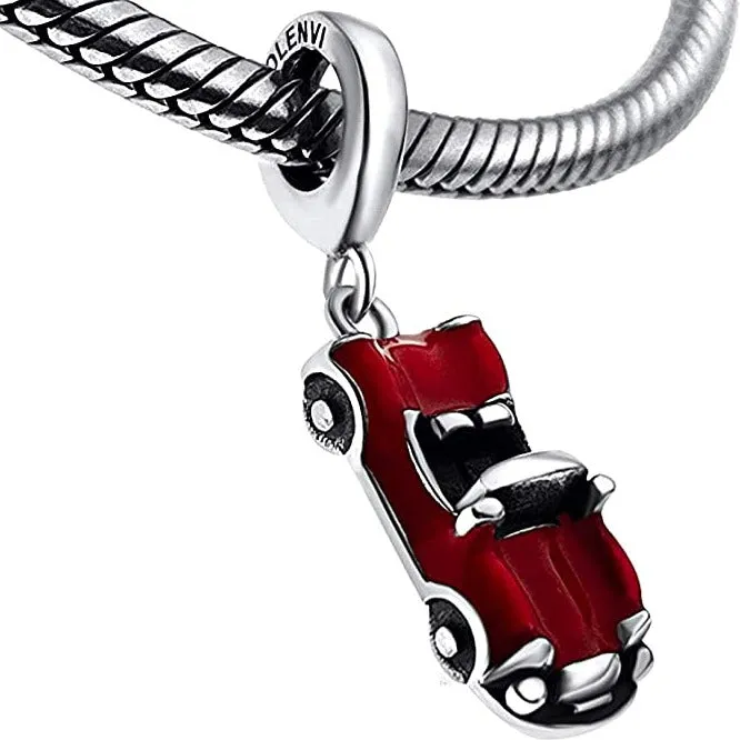 Sports Car Red Ferrari Dangle Pendant