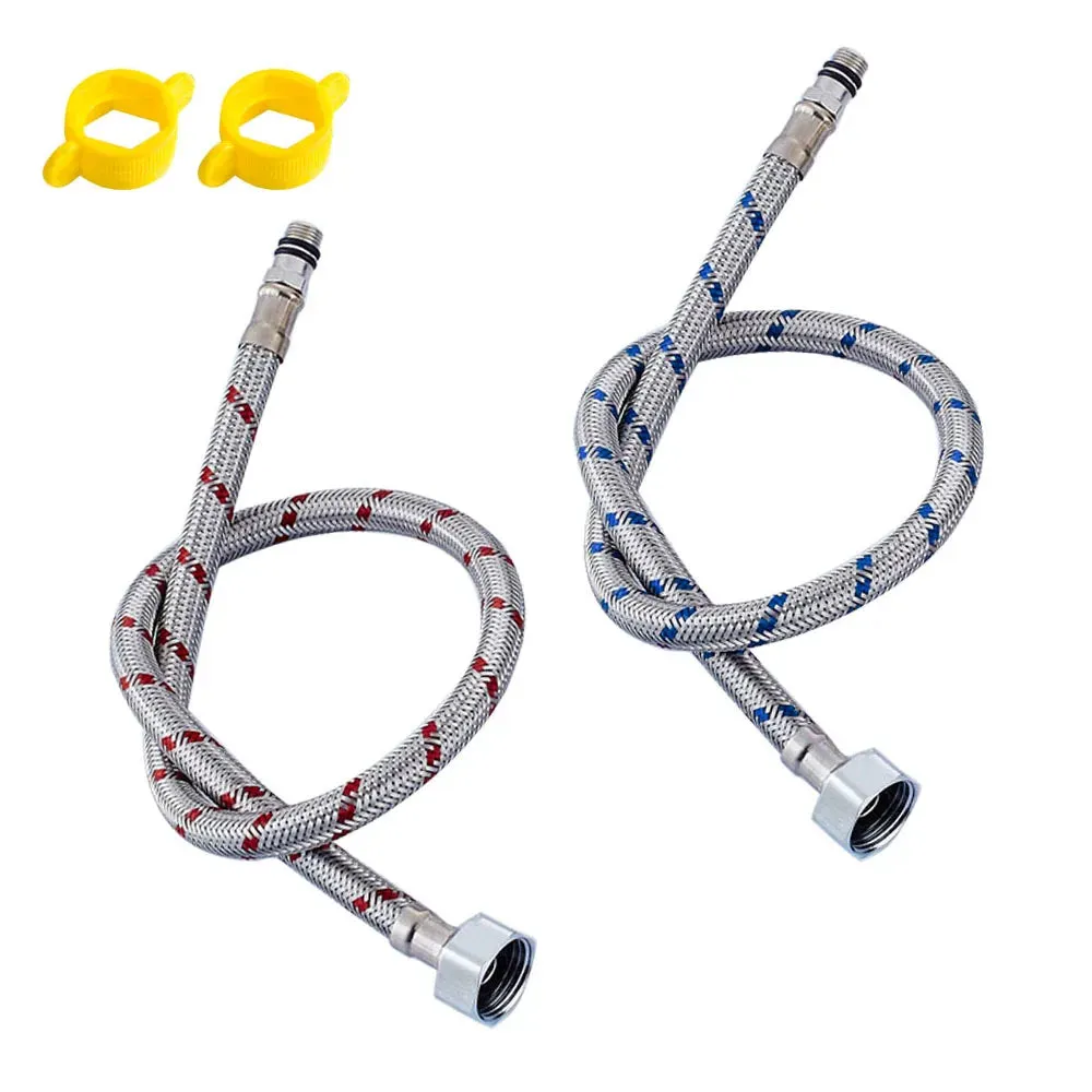 Stainless Steel Flexible Plumbing Pipe Cold Hot Mixer Faucet Pipe Hose