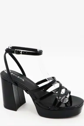 Strappy Metallic Platform Heel