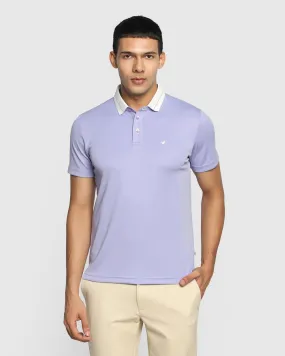 TechPro Polo Lilac Purple Solid T-Shirt - Susan