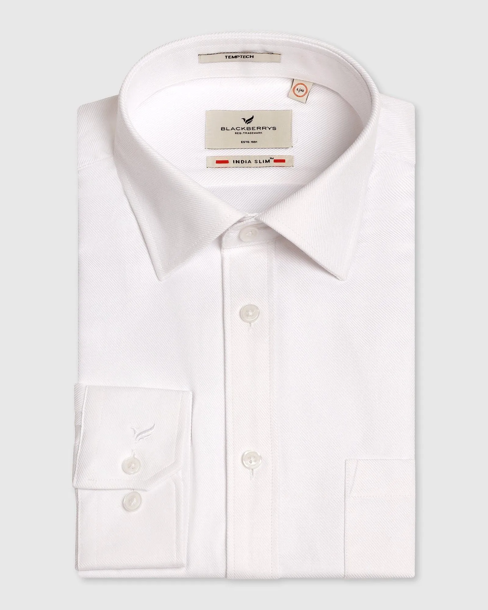 Temp Tech Formal White Solid Shirt - Antony