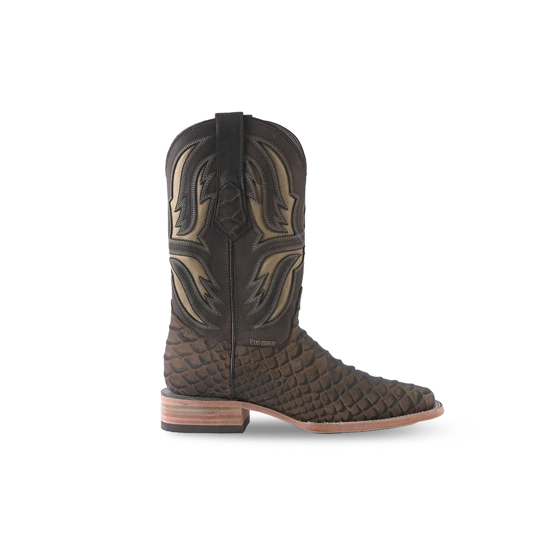 Texas Country Western Boot Python Jumbo Camel Grasso E683