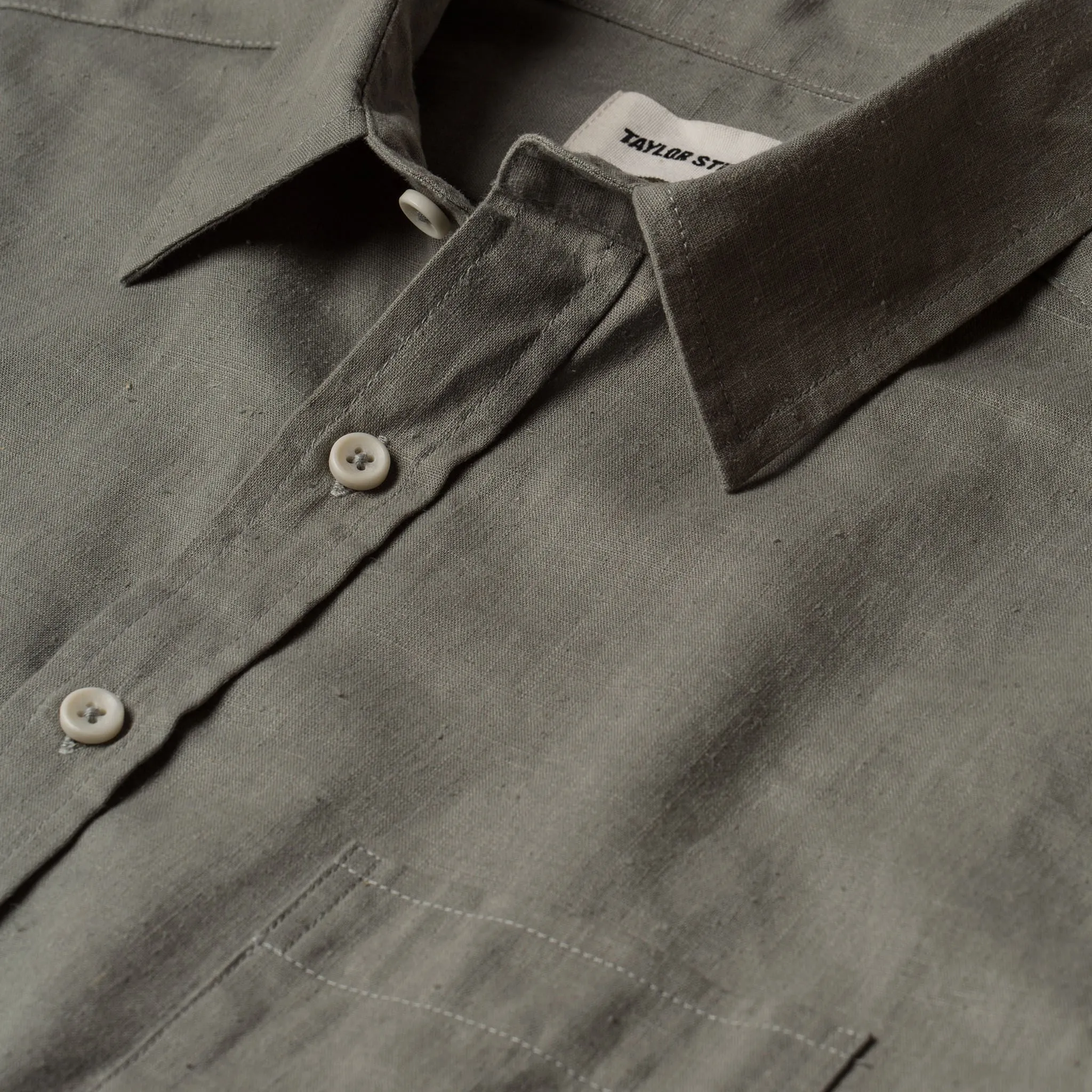 The California in Olive Hemp Poplin