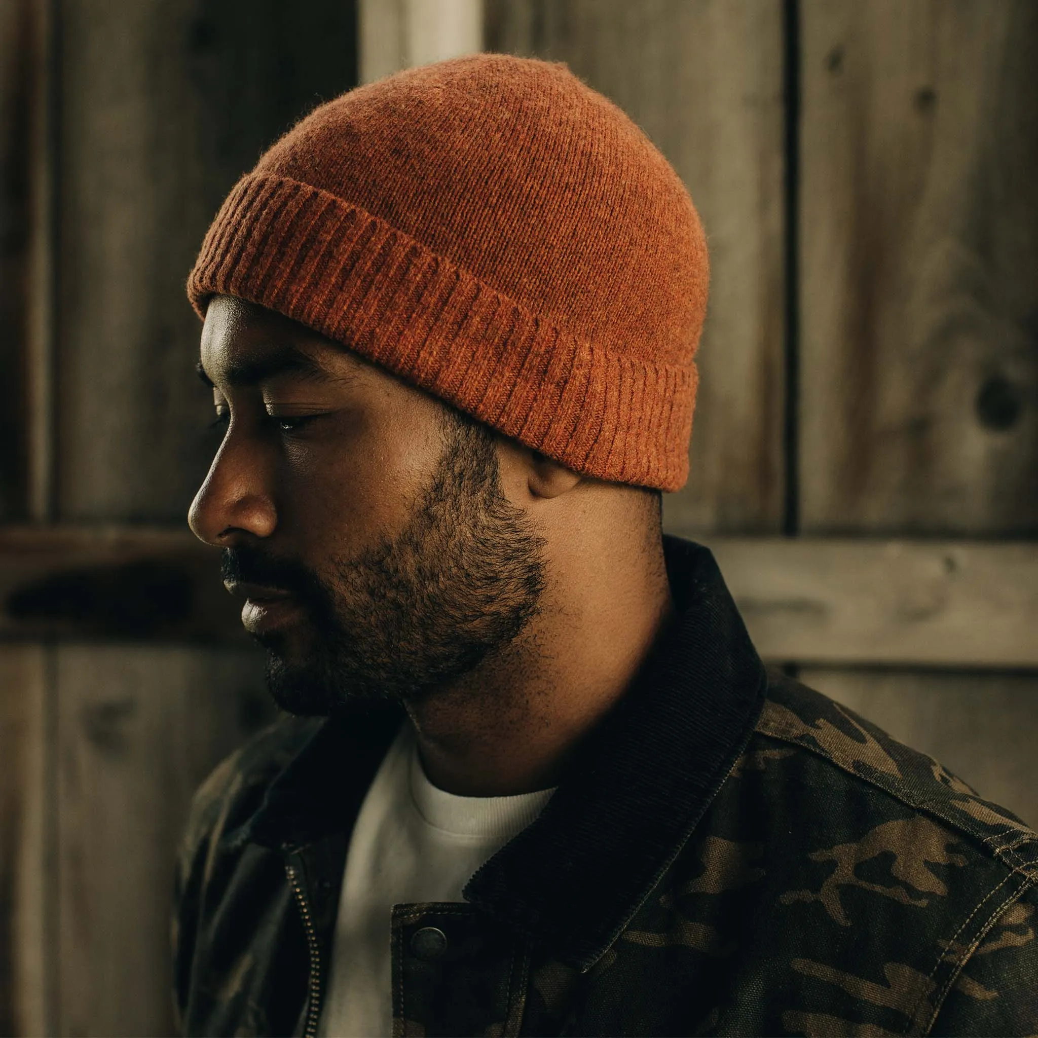 The Lodge Beanie in Rust