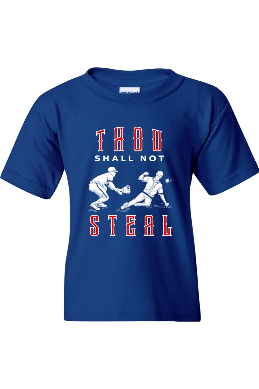 Thou Shall Not Steal - Catholic Baseball Youth T-Shirt