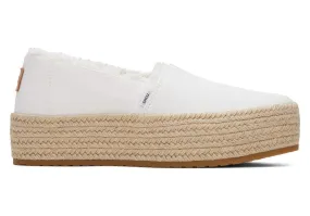 TOMS Womens Valencia Eco Platform Espadrille - White