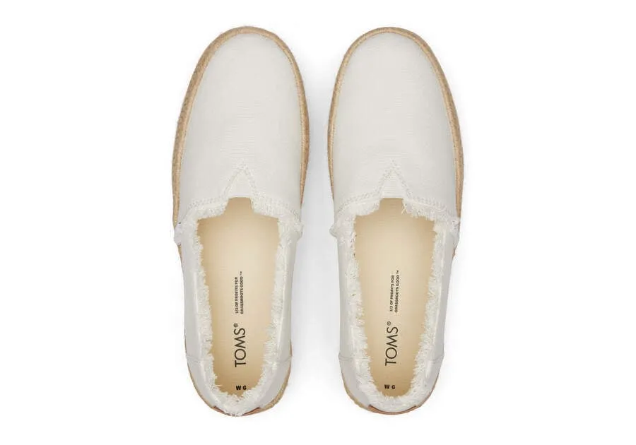 TOMS Womens Valencia Eco Platform Espadrille - White