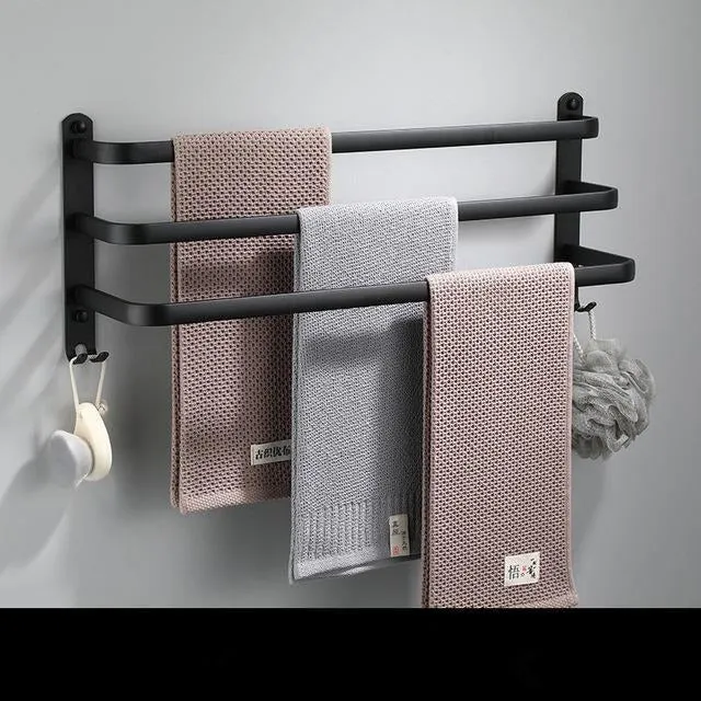 Towel Hanger Wall Mounted Towel Rack Bathroom Space Aluminum Towel Bar