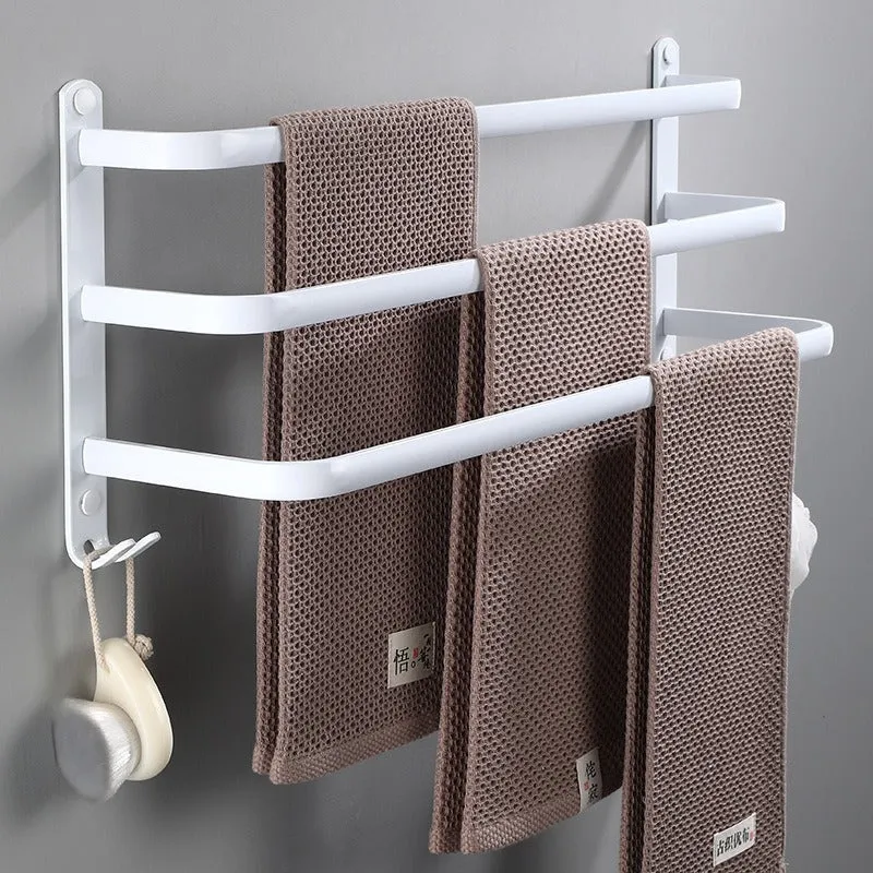 Towel Hanger Wall Mounted Towel Rack Bathroom Space Aluminum Towel Bar