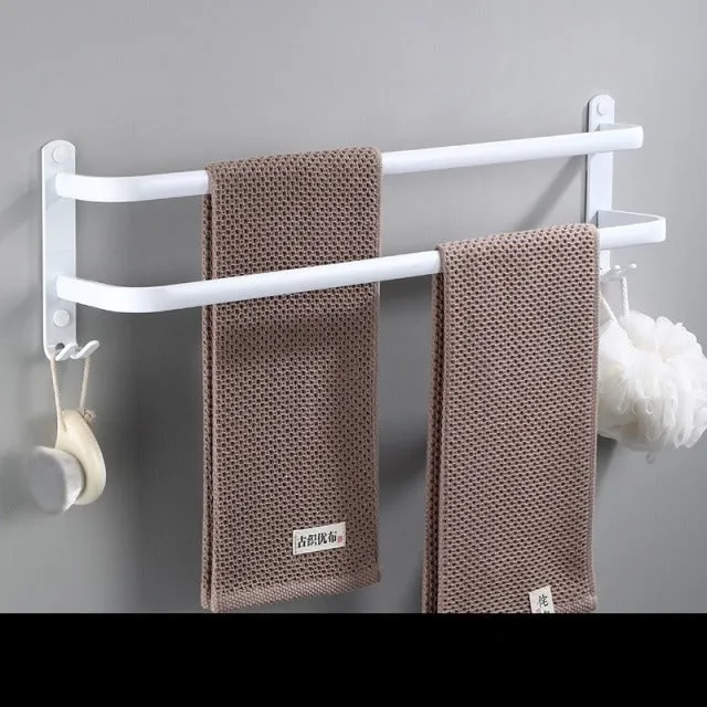 Towel Hanger Wall Mounted Towel Rack Bathroom Space Aluminum Towel Bar