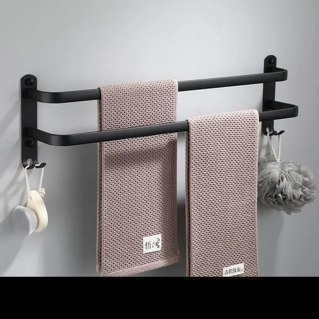 Towel Hanger Wall Mounted Towel Rack Bathroom Space Aluminum Towel Bar