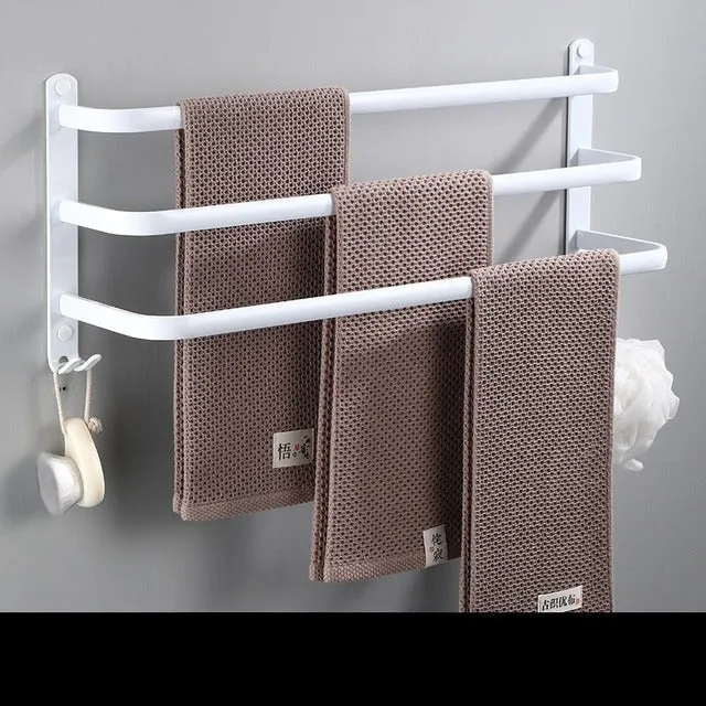 Towel Hanger Wall Mounted Towel Rack Bathroom Space Aluminum Towel Bar