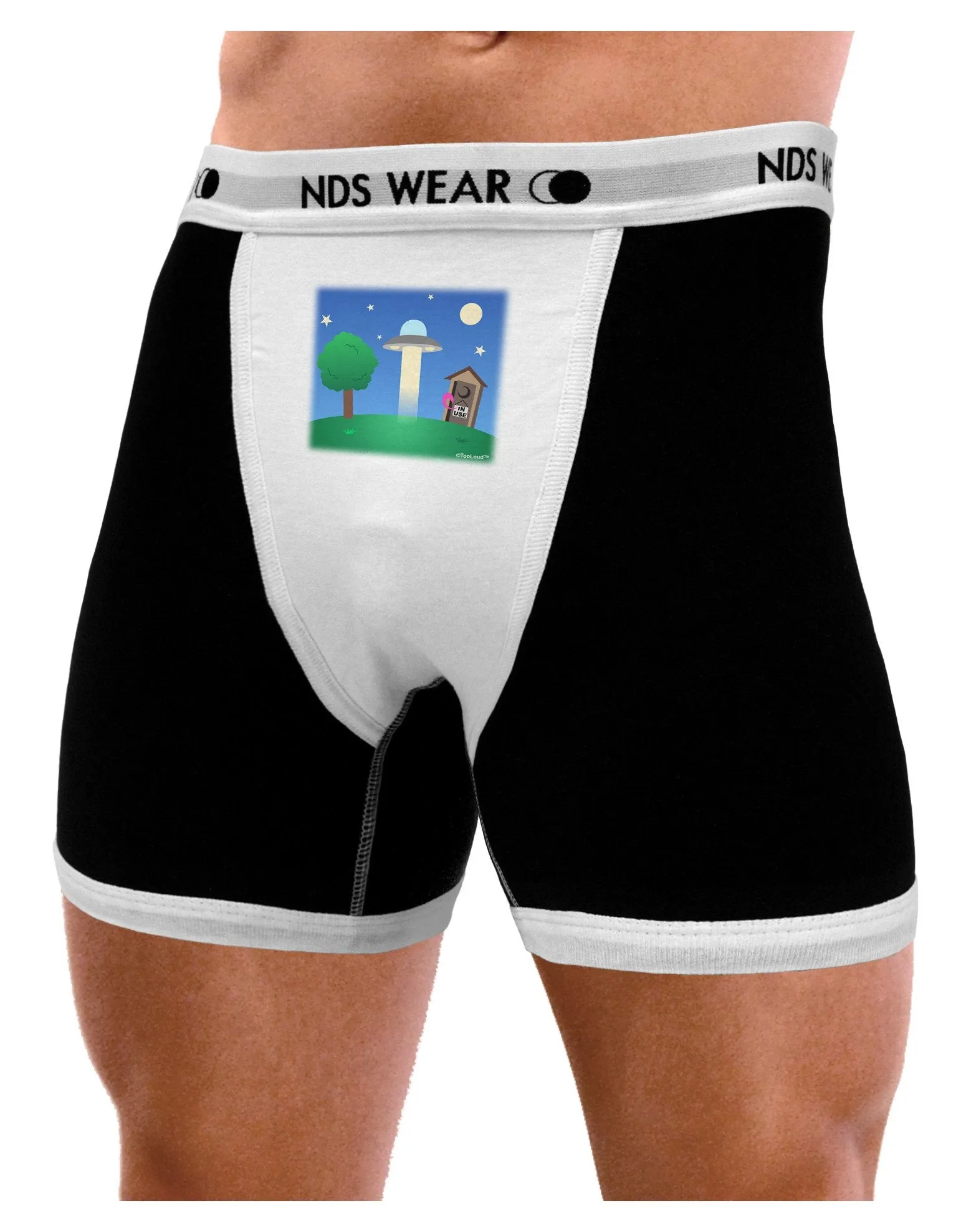 UFO Stopping At an Out-house Mens Boxer Brief Underwear by TooLoud