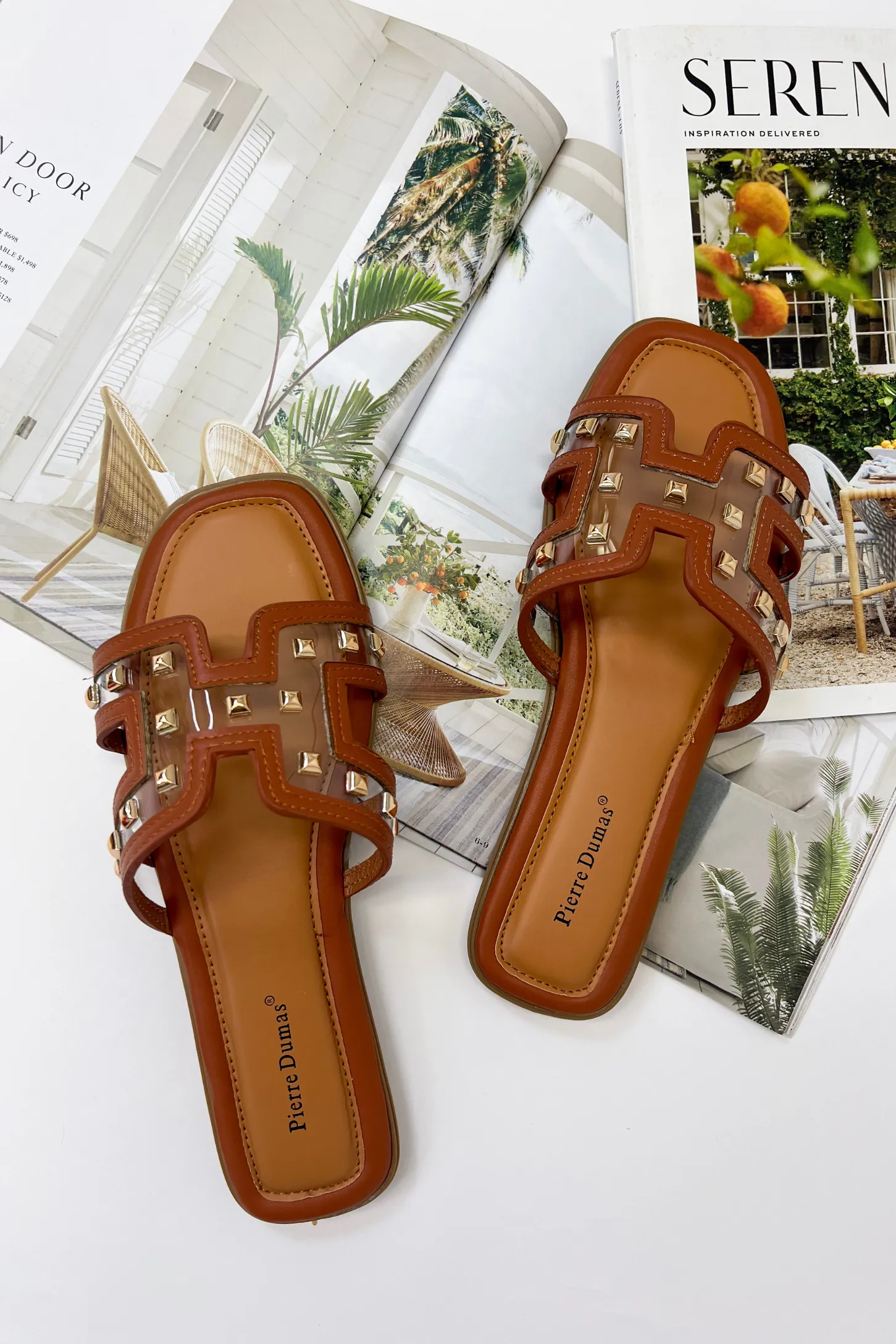 Willow Stud Sandal in Tan