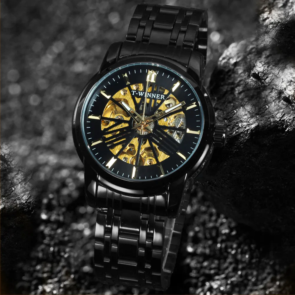 WINNER Classic Automatic Mechanical Skeleton Luminous Hands Watch 522