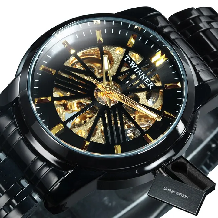 WINNER Classic Automatic Mechanical Skeleton Luminous Hands Watch 522