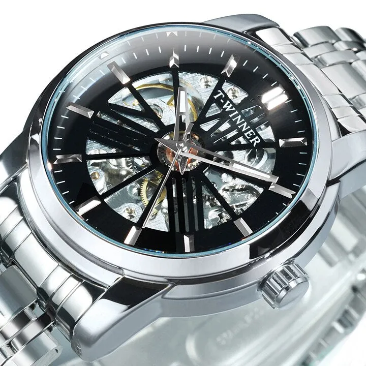 WINNER Classic Automatic Mechanical Skeleton Luminous Hands Watch 522