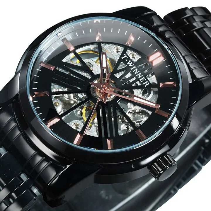 WINNER Classic Automatic Mechanical Skeleton Luminous Hands Watch 522