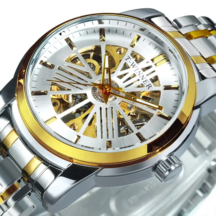 WINNER Classic Automatic Mechanical Skeleton Luminous Hands Watch 522