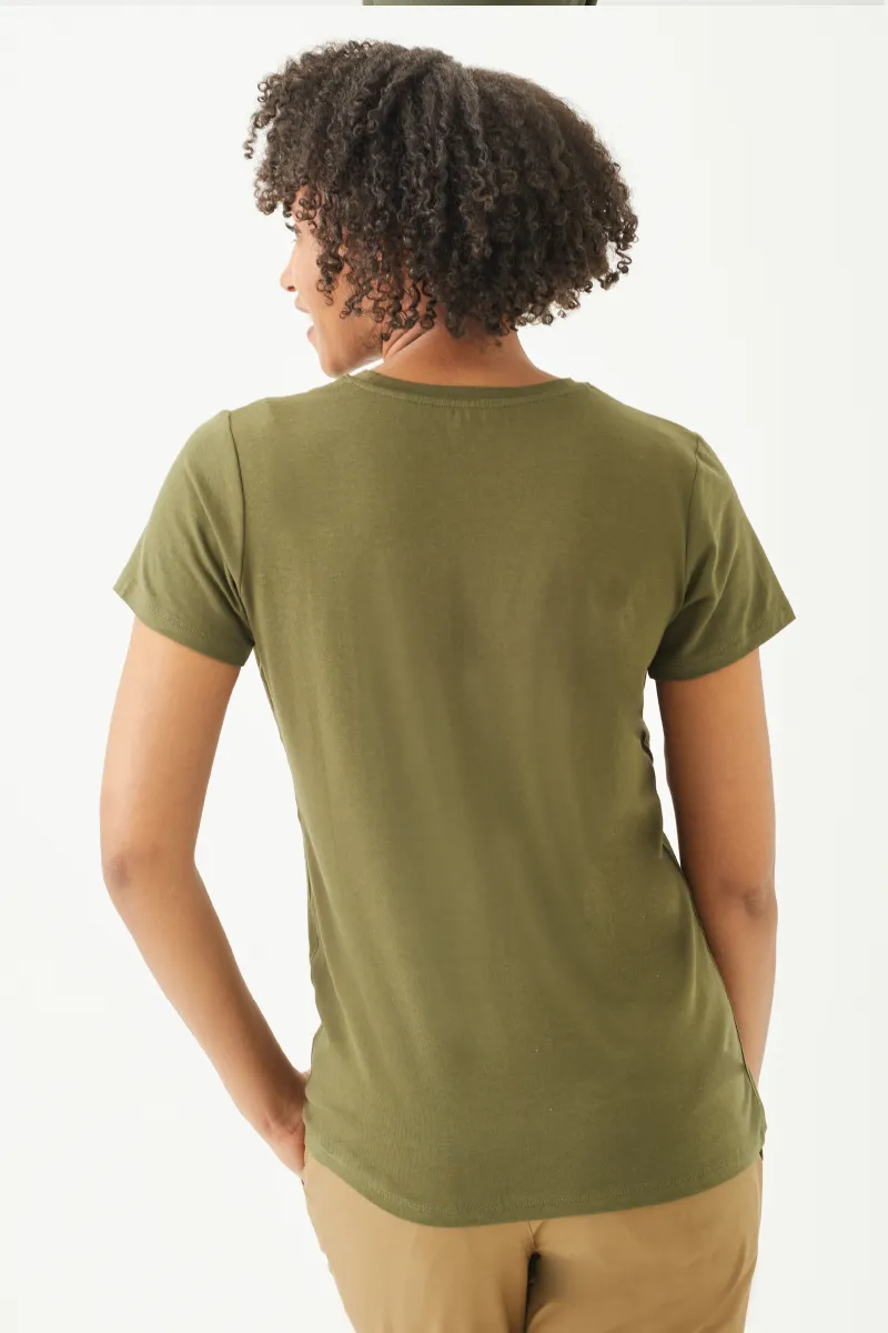 Women's Bamboo Cotton Short-Sleeve Crew Tee-All Sales Final