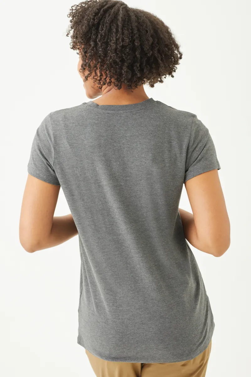 Women's Bamboo Cotton Short-Sleeve Crew Tee-All Sales Final