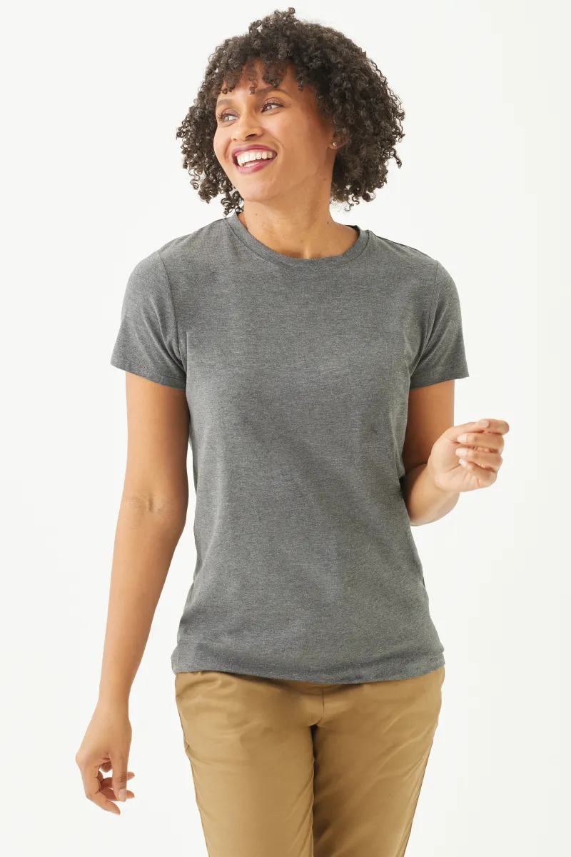 Women's Bamboo Cotton Short-Sleeve Crew Tee-All Sales Final