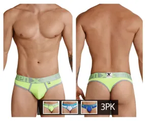 Xtremen 91031-3 3PK Thongs Color Green-White-Blue